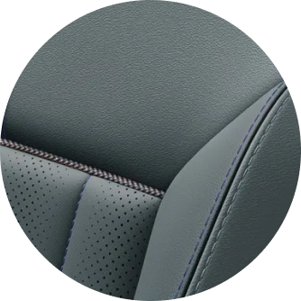 A close-up of the stitching on a section of the Sports Seats.